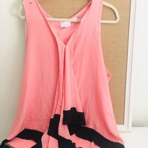 Pink & Black Color Block Tank